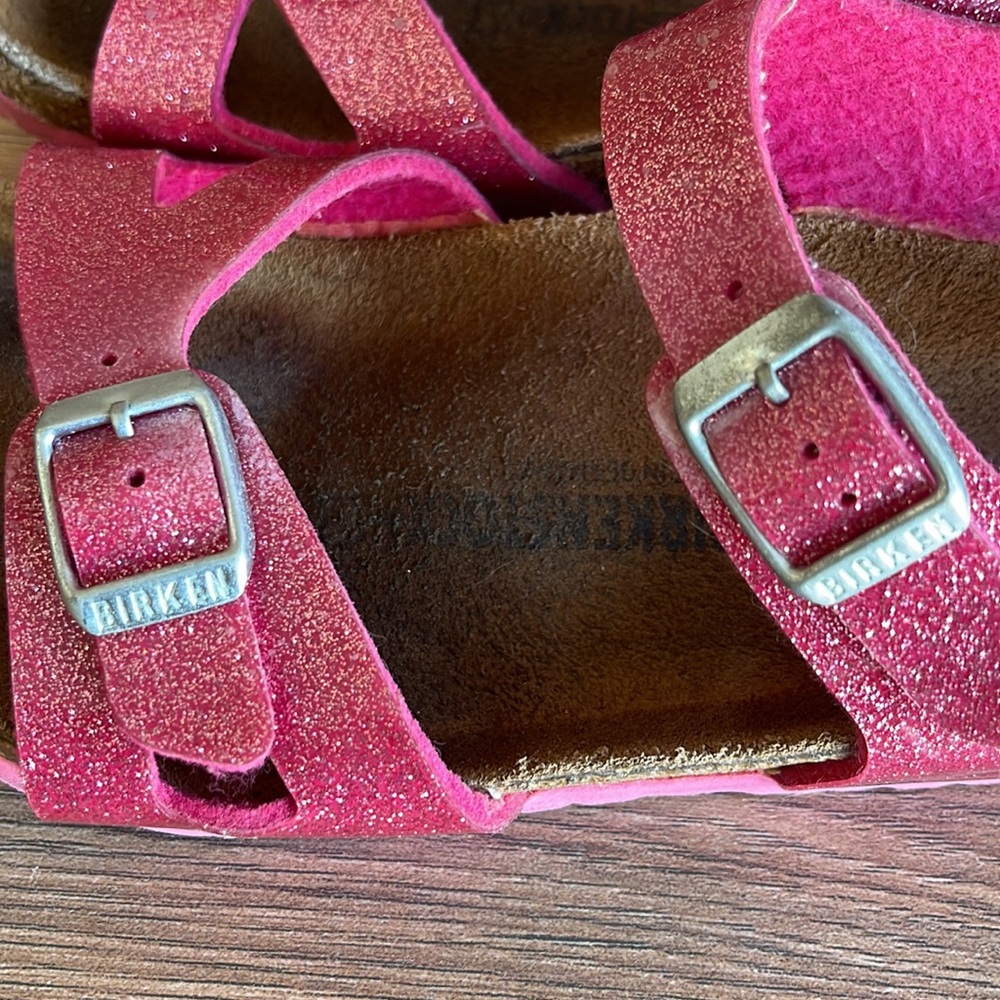 Pre-owned Pink Glitter Kids Sandals 32 size - Picture 3 of 13